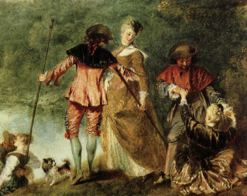 Jean antoine Watteau avfarden till kythera Germany oil painting art